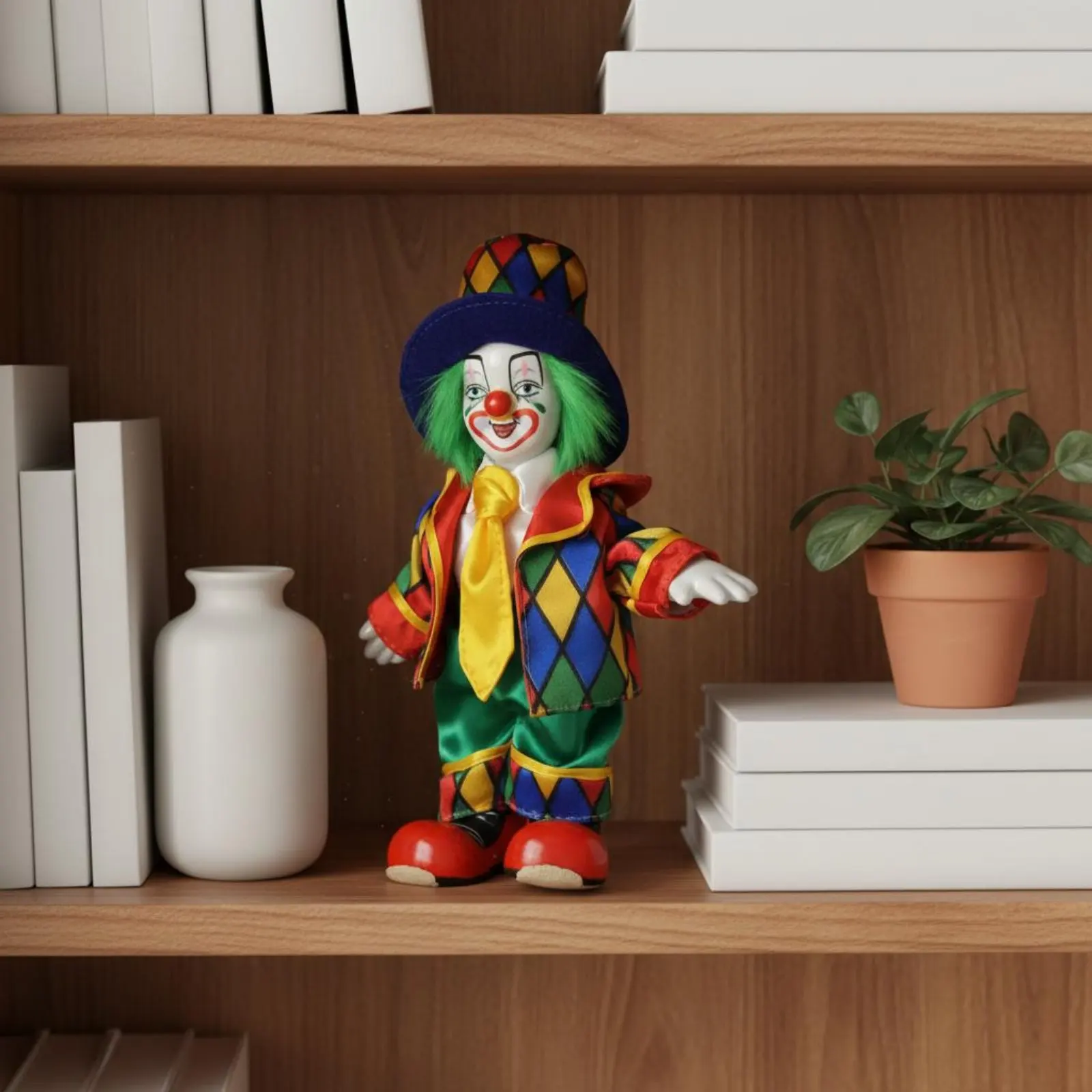 Figura de payaso de porcelana para decoración de escritorio y hogar - imagen 5