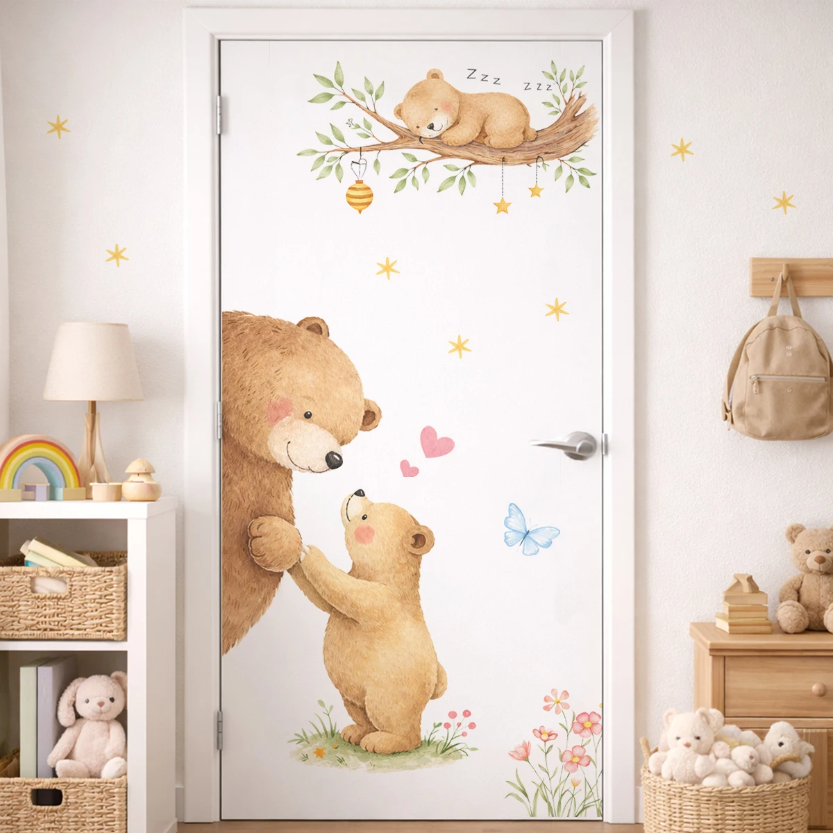 Pegatina pared infantil de oso extraíble en vinilo - imagen 2