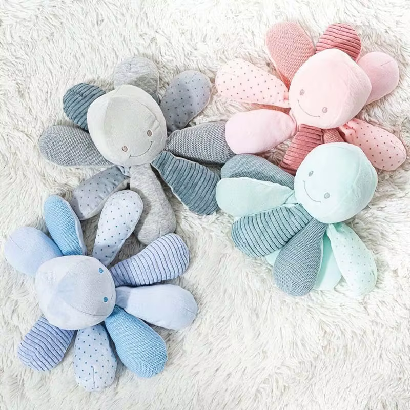 Nattou pulpo sensorial de actividades para bebé, juguete suave - imagen 2