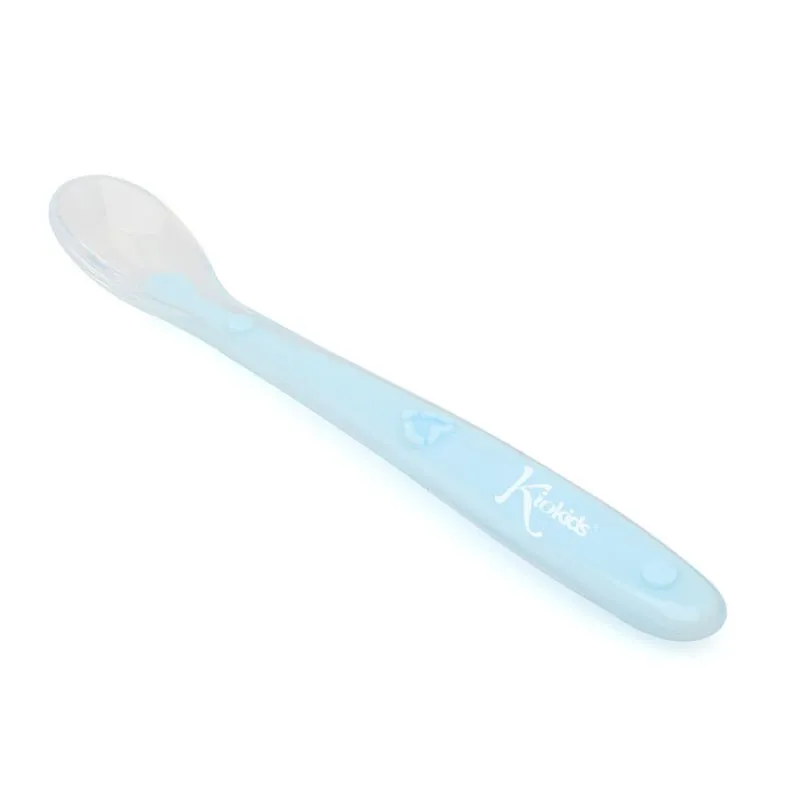 Kiokids Cuchara de Silicona Suave Ergonomica para Bebés