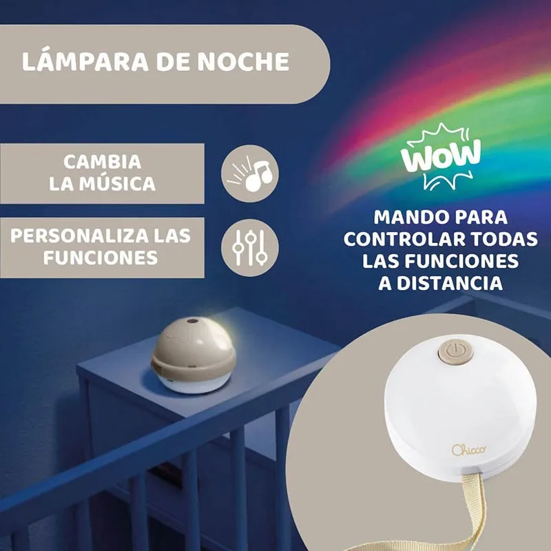 Chicco móvil de cuna musical Rainbow para bebé - imagen 4