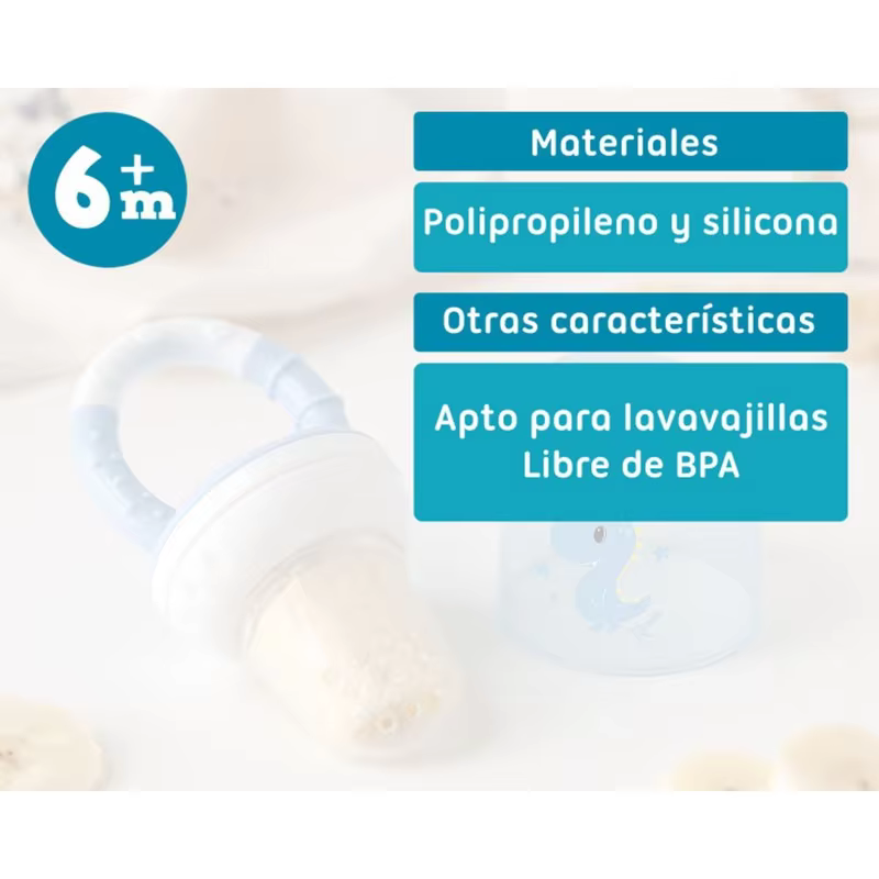 Alimentador antiahogo de silicona Dino Kiokids para bebé - imagen 2
