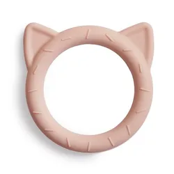 Mushie mordedor de silicona para bebés, textura calmante