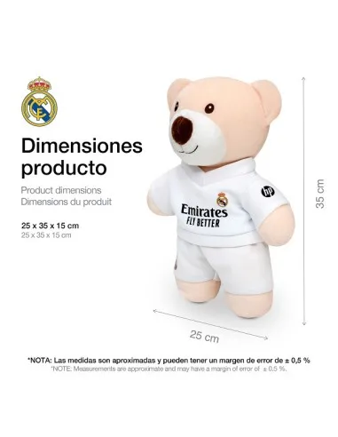 Interbaby peluche oso Real Madrid, suave y tierno para niños - imagen 4