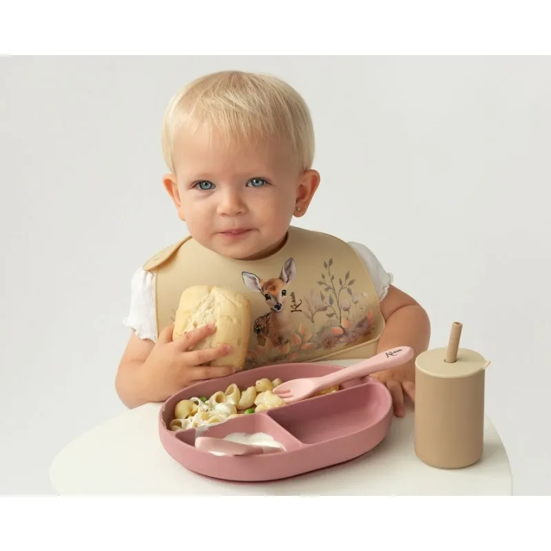 Kiokids vajilla infantil de silicona flexible y segura - imagen 2