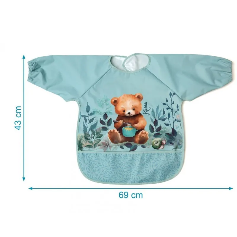 Kiokids babero impermeable con mangas antimanchas para bebés - imagen 5
