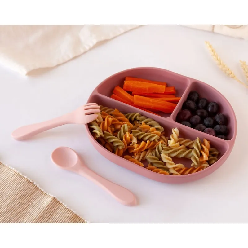 Kiokids vajilla infantil de silicona flexible y segura - imagen 4