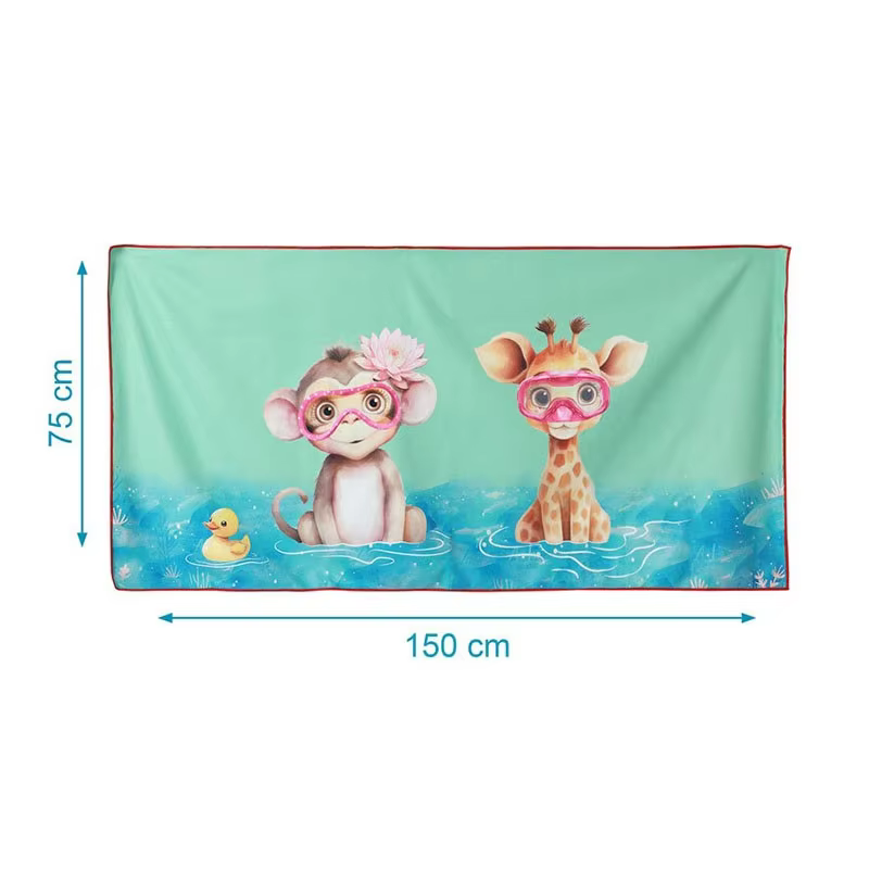 Kiokids Toalla de playa microfibra con animales - imagen 4