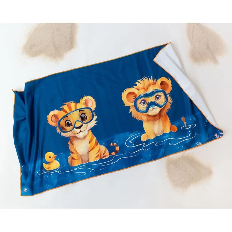 Kiokids Toalla de playa microfibra con animales - imagen 4