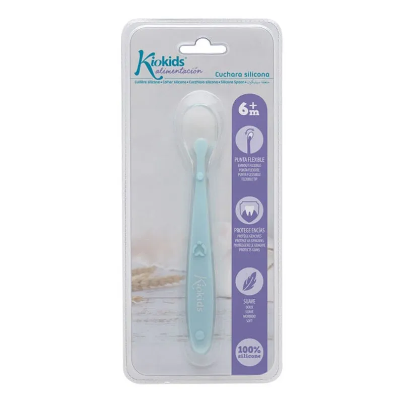 Kiokids Cuchara de Silicona Suave Ergonomica para Bebés - imagen 2