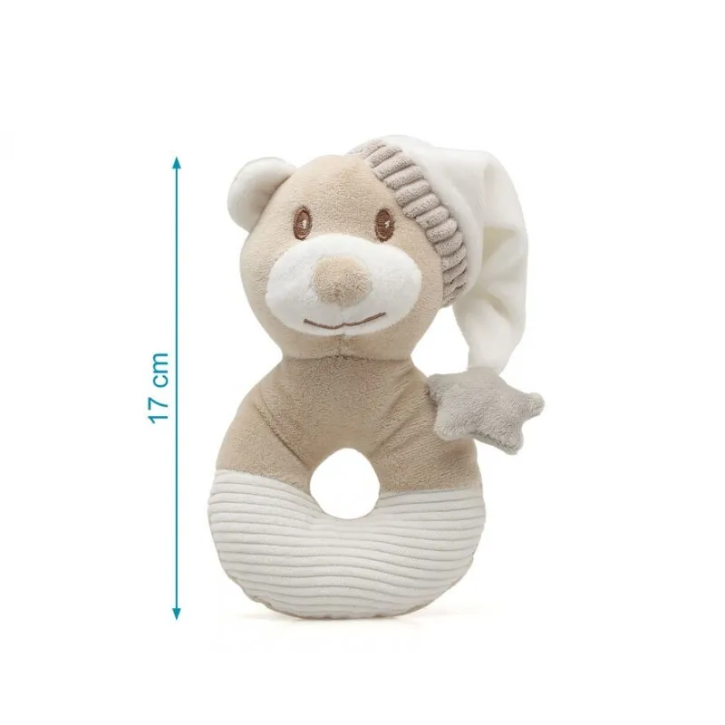 Kiokids sonajero de peluche osito con gorro - imagen 2