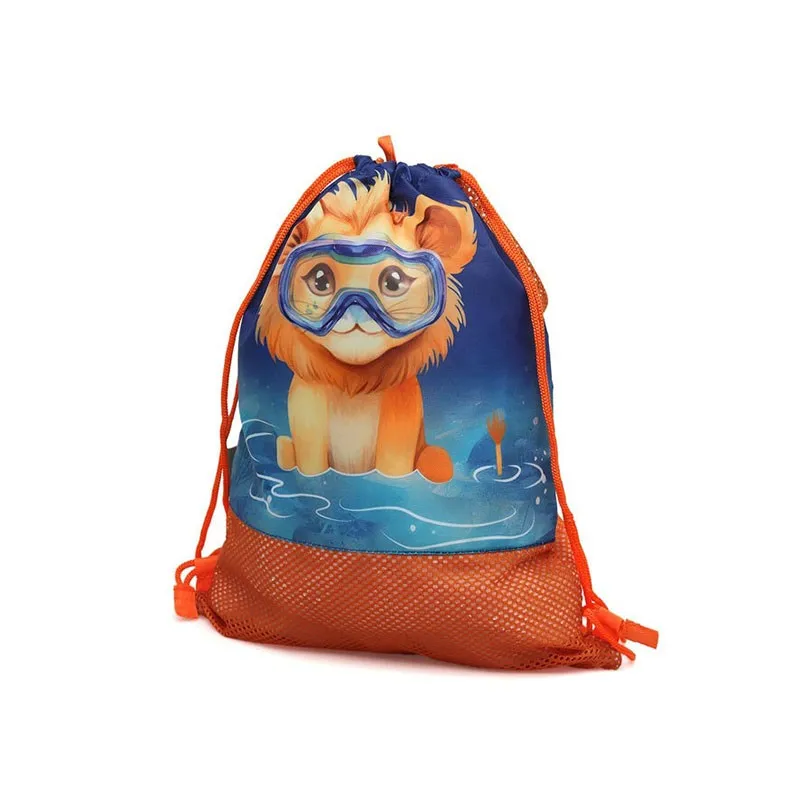 Kiokids Bolsa de playa infantil con motivos animales - imagen 2