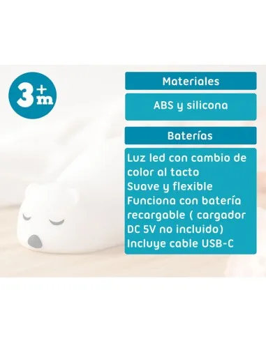 Kiokids luz quitamiedos de oso polar para el dormitorio infantil - imagen 4