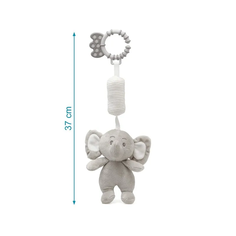 Kiokids Sonajero de peluche elefante para bebés - imagen 5