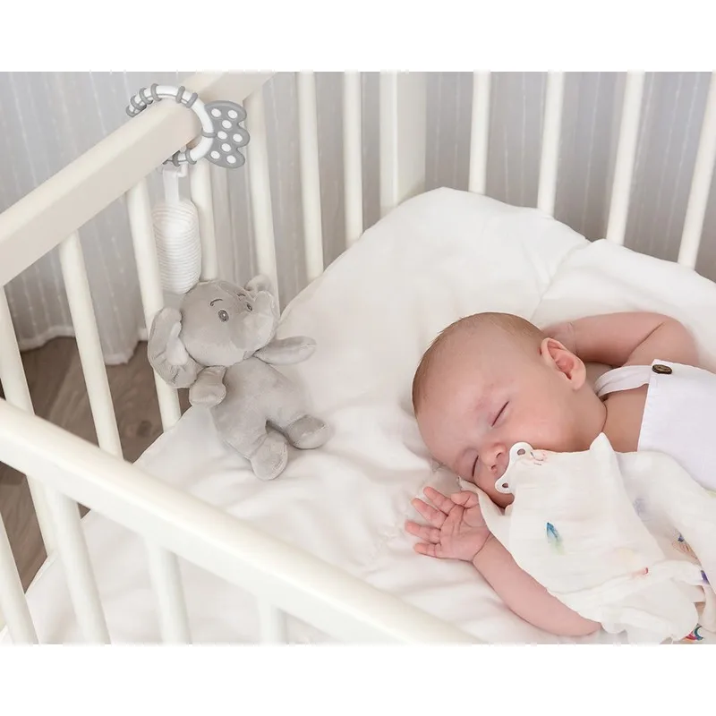 Kiokids Sonajero de peluche elefante para bebés - imagen 2