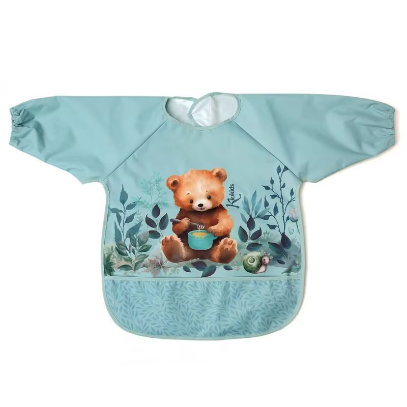 Kiokids babero impermeable con mangas antimanchas para bebés