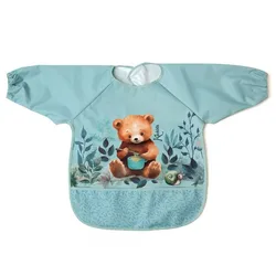 Kiokids babero impermeable con mangas antimanchas para bebés