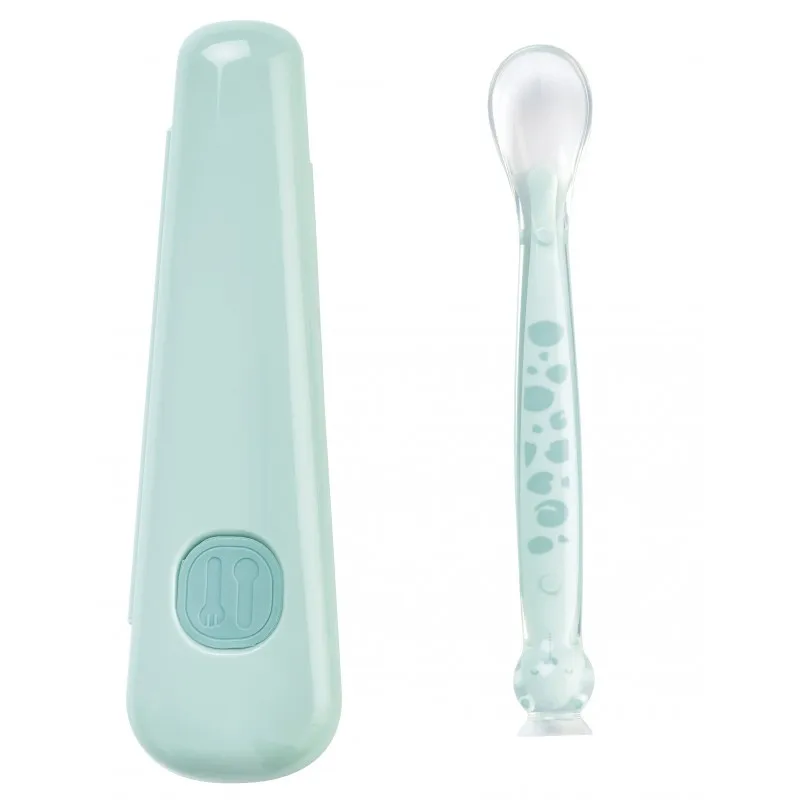 Saro Cuchara de silicona para bebé suave y divertida