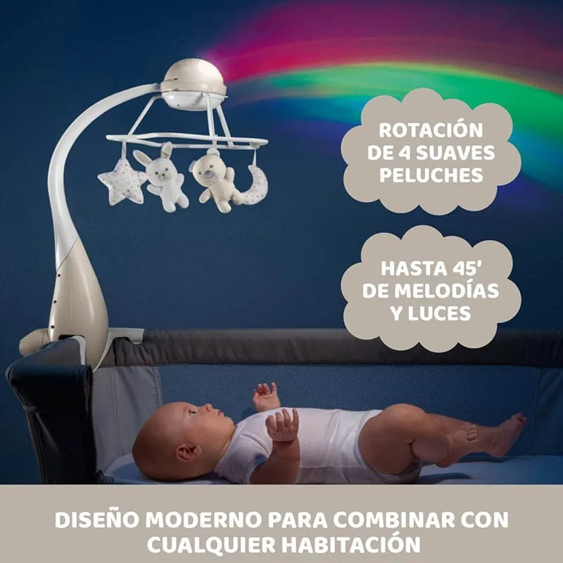 Chicco móvil de cuna musical Rainbow para bebé - imagen 5