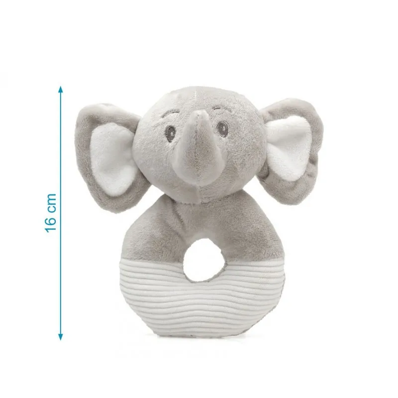 Kiokids peluche sonajero de elefante gris para bebé - imagen 2