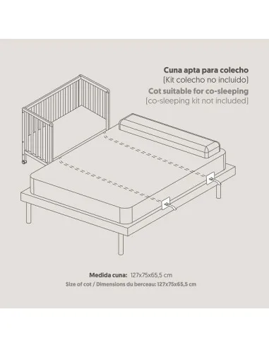 Interbaby Cuna transformable a escritorio Basic - imagen 2