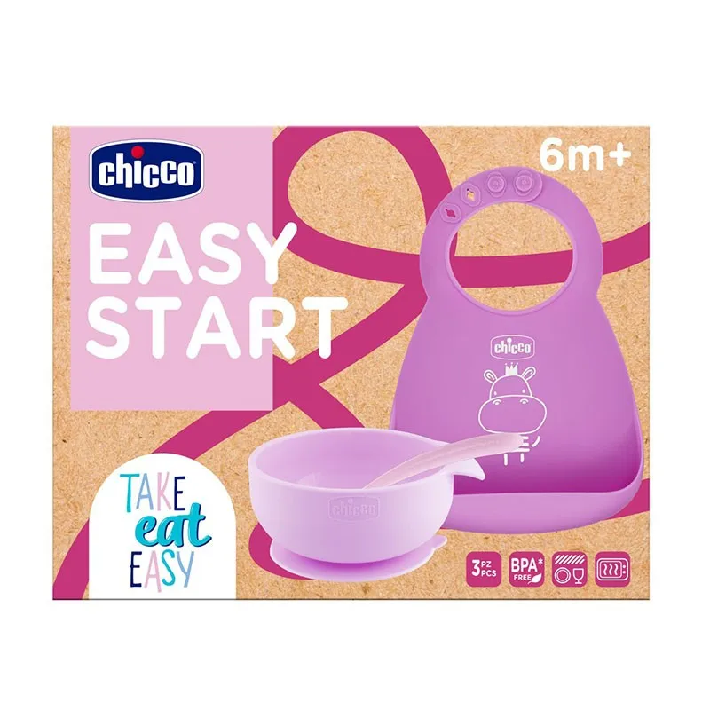 Chicco Easy Start vajilla de silicona para bebés