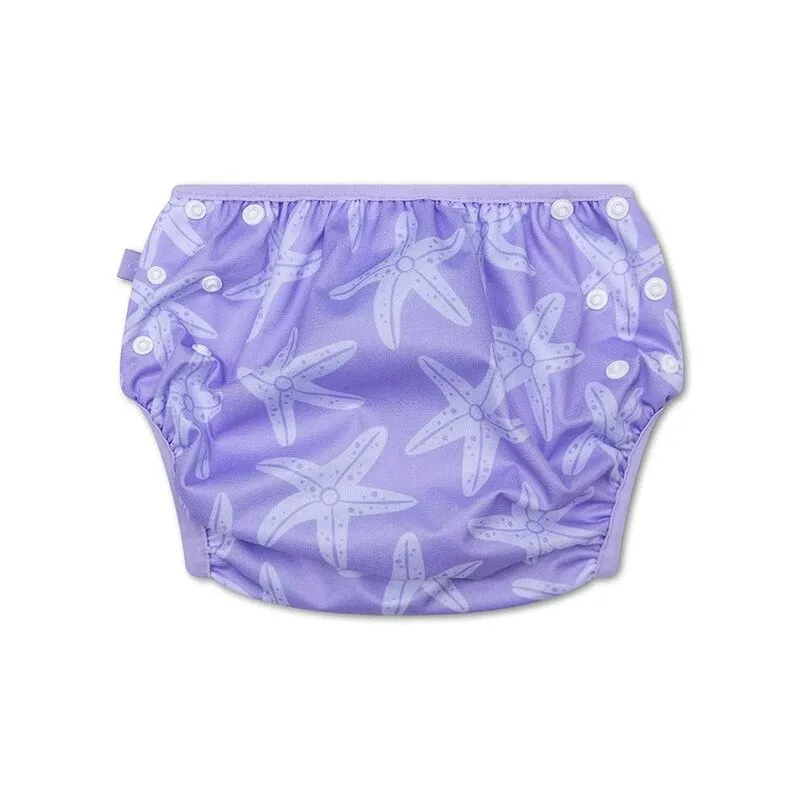 Swim Essentials pañal de natación lila con estrellas marinas - imagen 2
