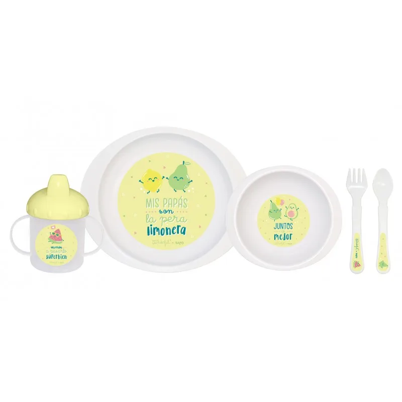 Vajilla para bebés Saro La Pera Limonera: plato y cuenco - imagen 3