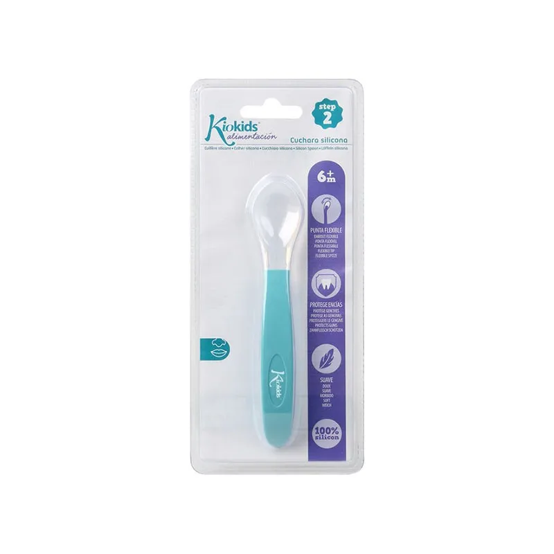 Kiokids Step Cuchara de silicona para alimentación infantil - imagen 2