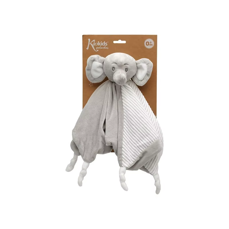 Kiokids doudou elefante suave para bebé, peluche calmante para dormir - imagen 2