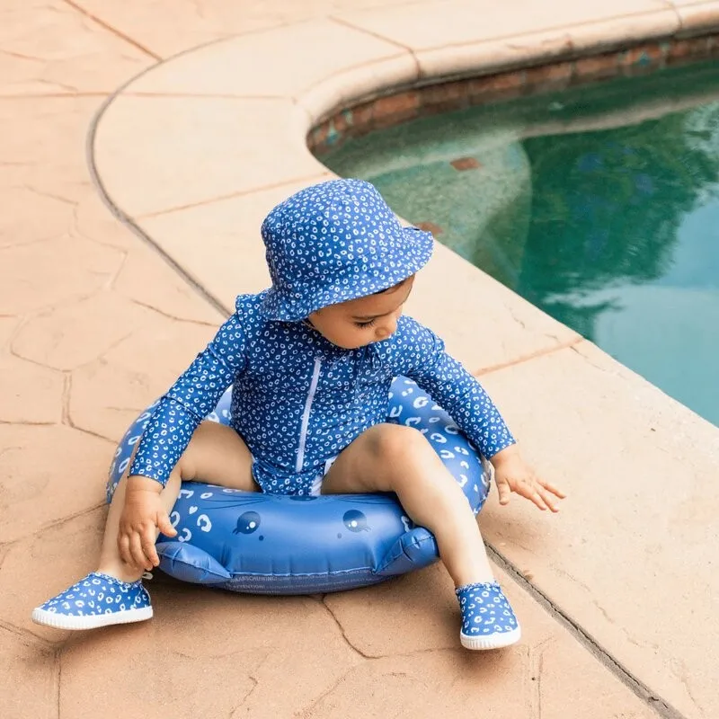 Swim Essentials Escarpines de leopardo azul para bebé - imagen 4