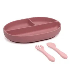 Kiokids vajilla infantil de silicona flexible y segura