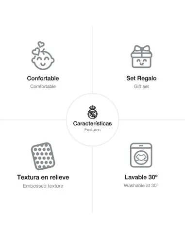 Interbaby Doudou de oso Real Madrid para bebé suave - imagen 4