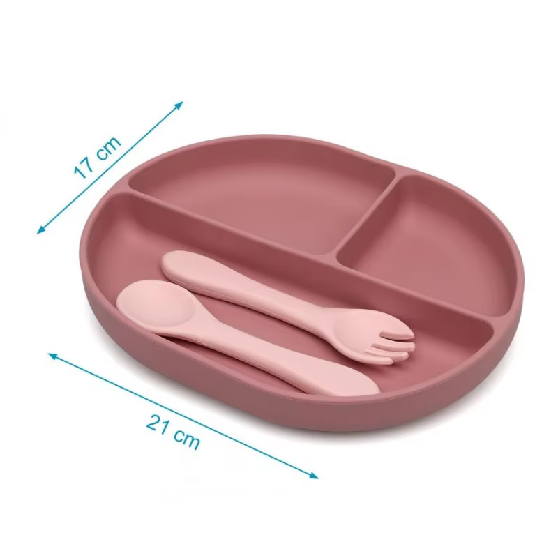 Kiokids vajilla infantil de silicona flexible y segura - imagen 4