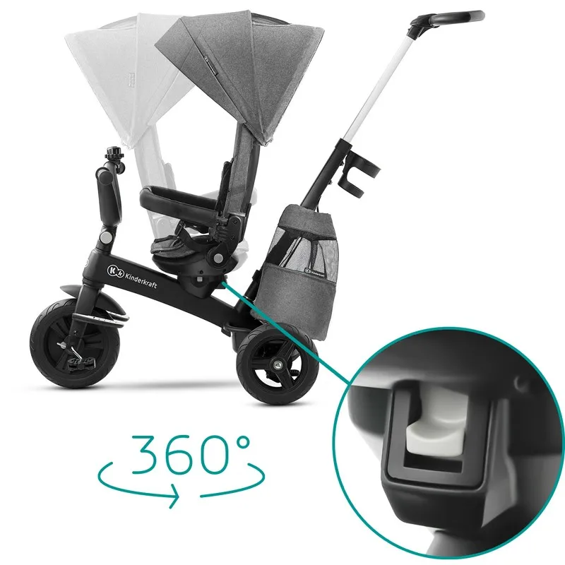 Triciclo reclinable evolutivo Kinderkraft EasyTwist - imagen 5