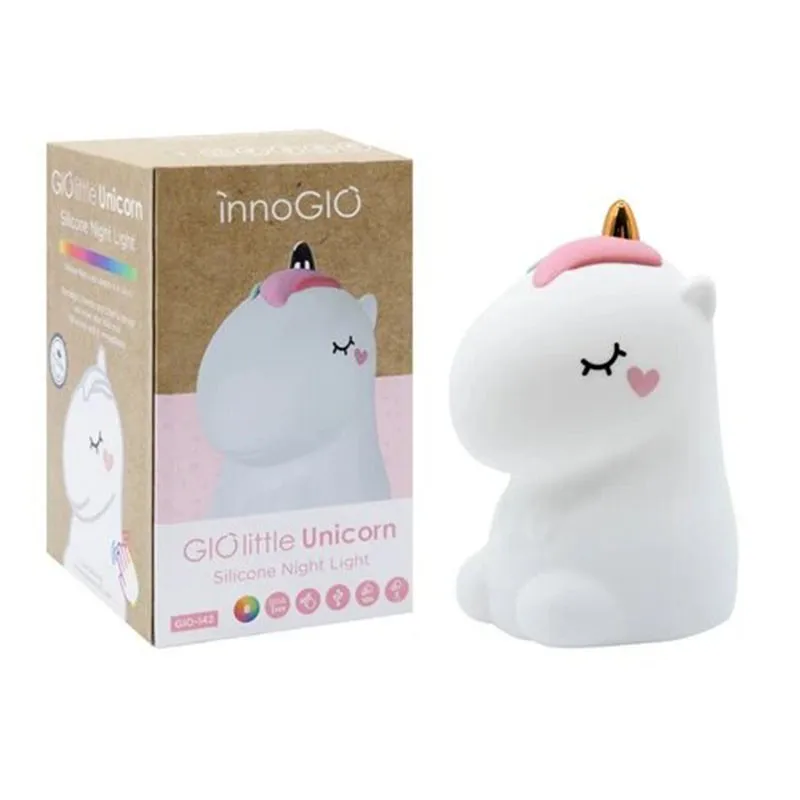 Innogio Luz de compañía unicornio – Lámpara nocturna infantil LED