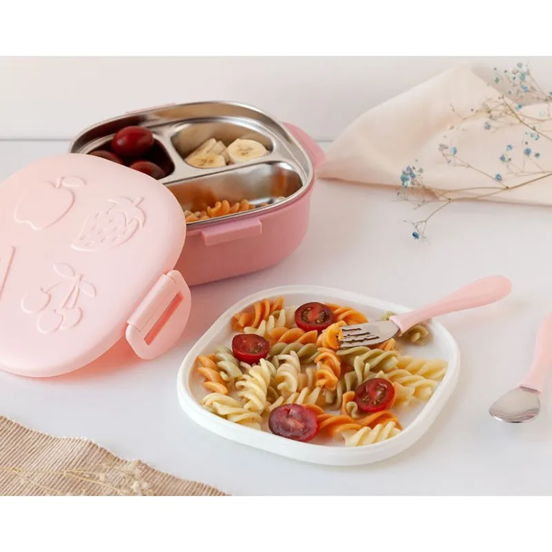 Caja de almuerzo de acero inoxidable Kiokids - imagen 2