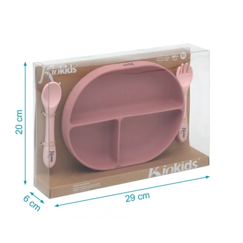 Kiokids vajilla infantil de silicona flexible y segura - imagen 5