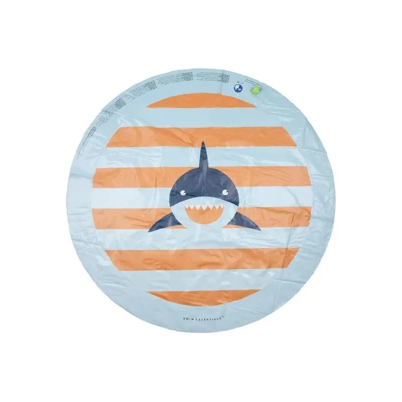 Swim Essentials Alfombra acuática rociadora de agua tiburón infantil