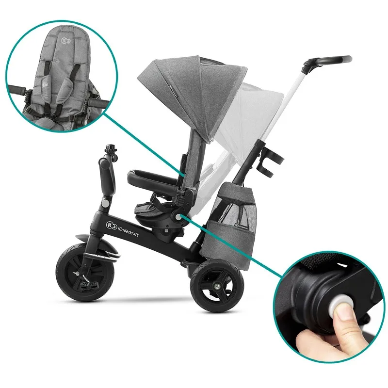 Triciclo Reclinable Evolutivo EasyTwist de Kinderkraft