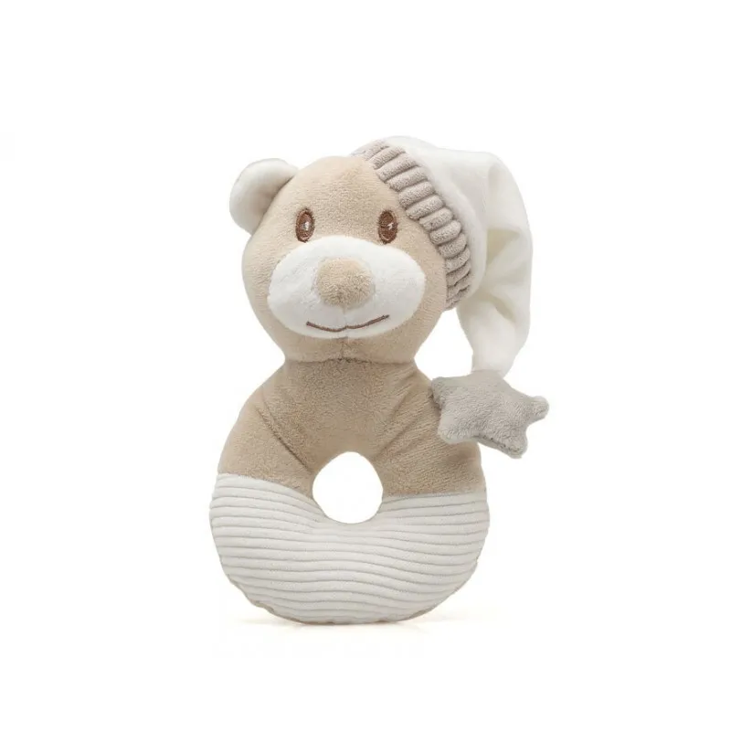 Kiokids sonajero de peluche osito con gorro