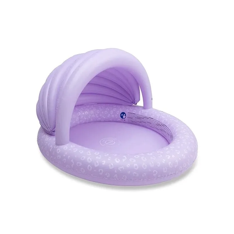 Swim Essentials piscina hinchable con toldo leopardo lila