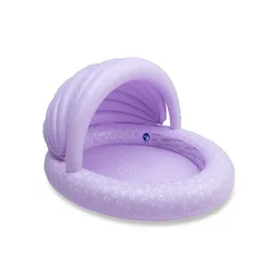 Swim Essentials piscina hinchable con toldo leopardo lila