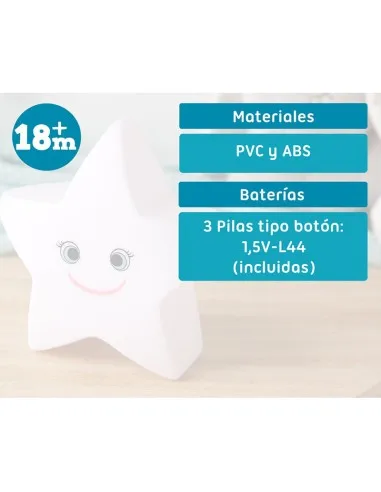 Kiokids luz quitamiedos estrella LED infantil nocturna sin esfuerzo - imagen 4