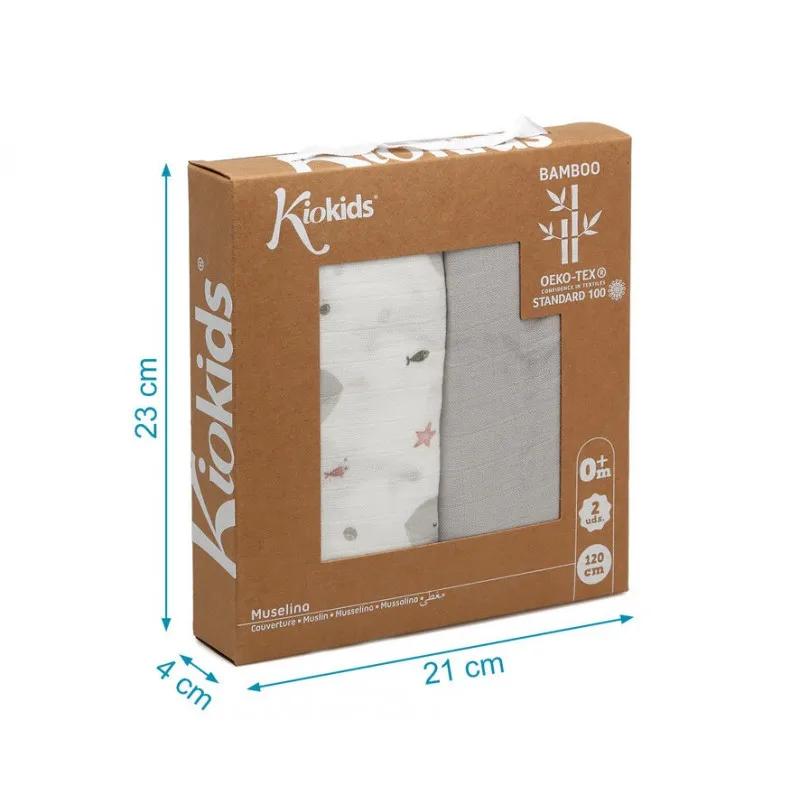 Kiokids Muselinas de bambú – Suavidad para recién nacido - imagen 4