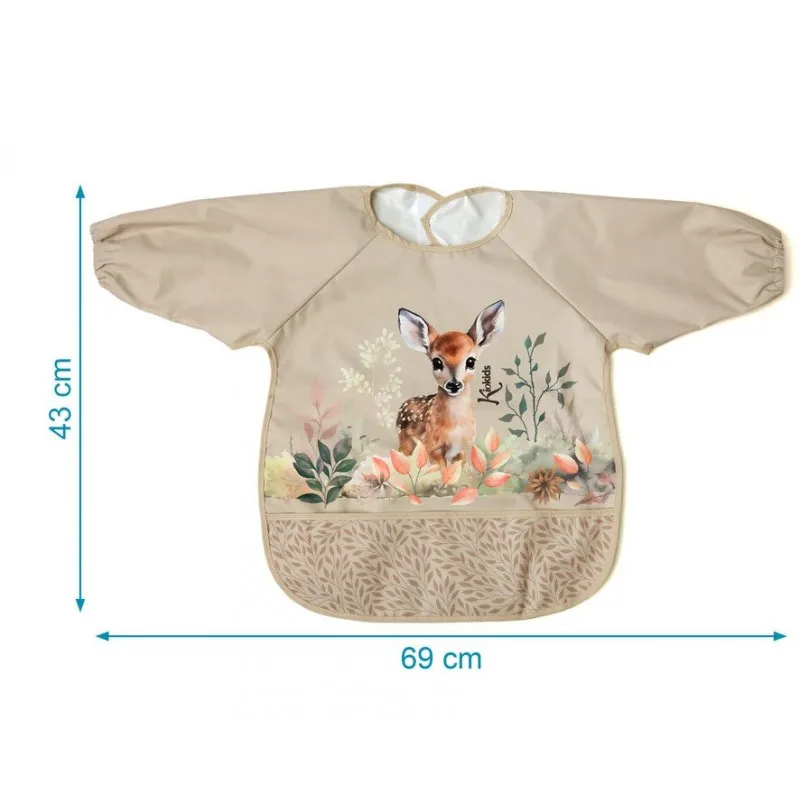 Kiokids babero impermeable con mangas antimanchas para bebés - imagen 4
