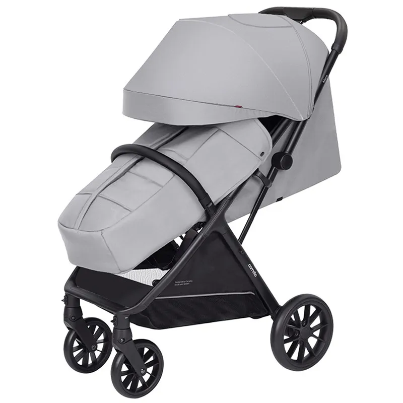 Silla de paseo para bebé negra con cubrepies – práctica y ligera - imagen 2