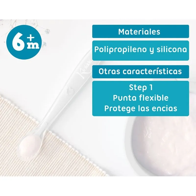 Cuchara de silicona Kiokids para bebés