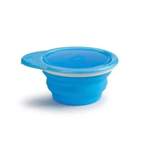 Munchkin cuenco plegable de silicona con tapa Go Bowl para bebé