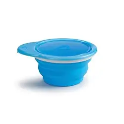 Munchkin cuenco plegable de silicona con tapa Go Bowl para bebé
